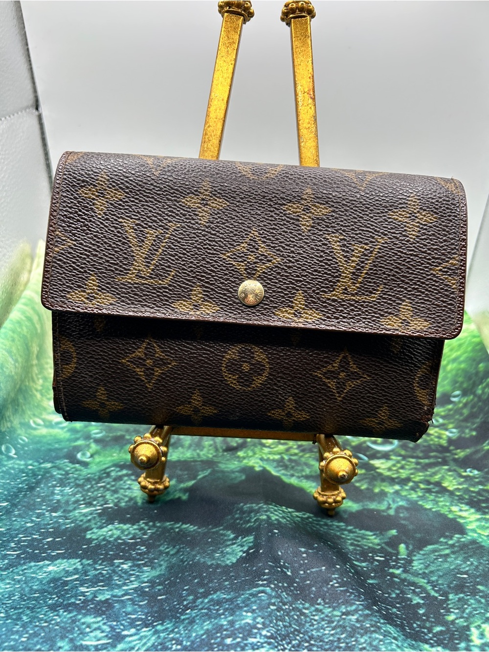 Vintage Louis Vuitton Monogram Porte Tresor International Trifold Wallet W/COA